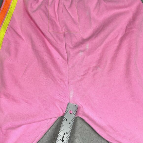 Aviator Nation 5 Stripe Sweatpants Women’s Small Neon Pink Joggers Embroidered - Picture 10 of 14